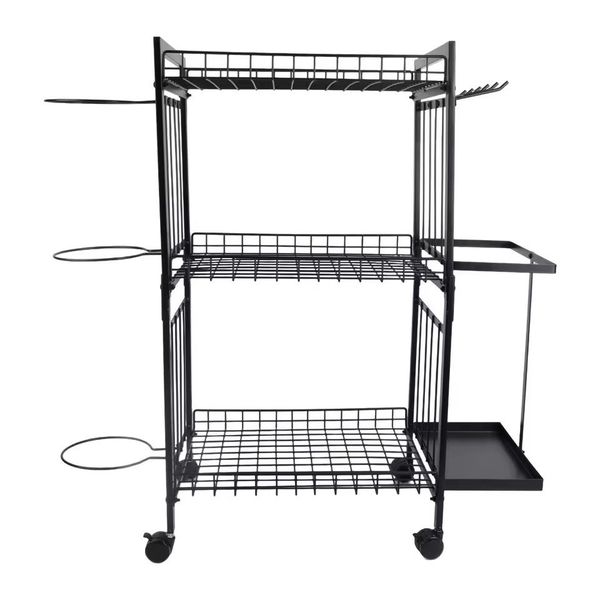 FlexiRack 3-Tier Sports Storage Organizer with Wheels - Yoga Mat, Holder