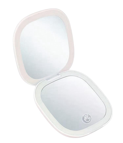 Portable LED Magnifying Make Up Beauty Mirror - Dual-Sided 1X / 10X Magnify