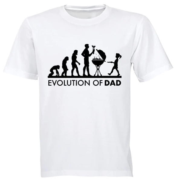 Evolution Of Dad Birthday Christmas Father's Day Gift TShirt - White