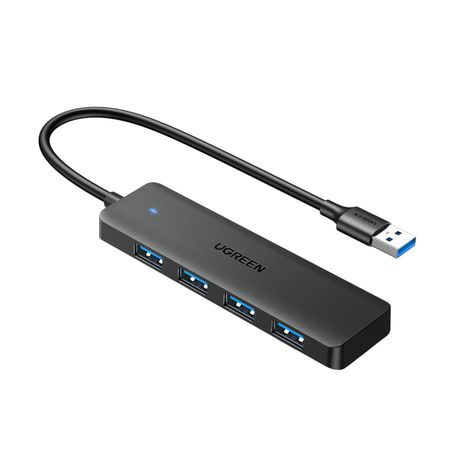 UGREEN 4-in-1 USB 3.0 Hub - High-Speed 5Gbps Data Transfer - Grey Image