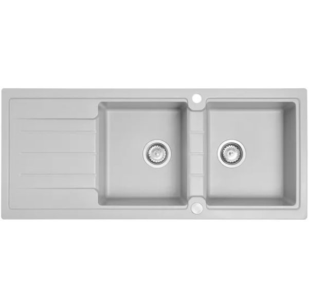 Double Bowl Square Kitchen Sink 116x50x19cm