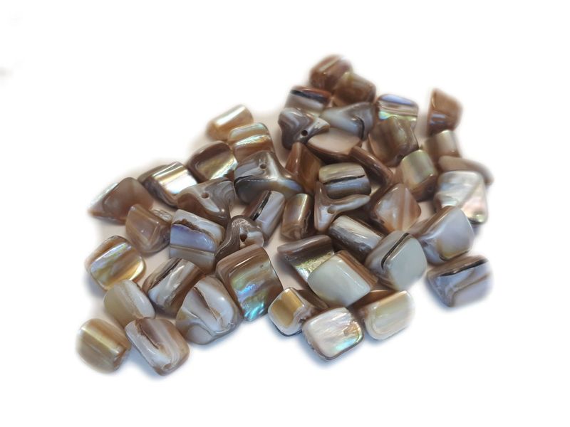 BEAD COOL - Shell Irregular - Cream - 200pcs (Dia 5mm by 15mm) 0.5mm Hole
