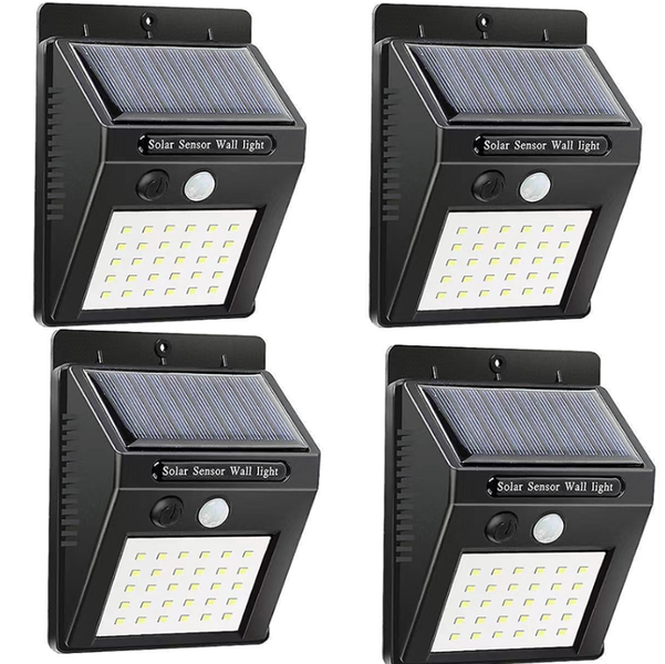 4Pieces Of Solar Wall Lights,Outdoor Waterproof LEDStrong Light Wall Lights