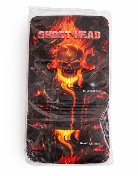 50 Pack Ghost Head Mylar Bag