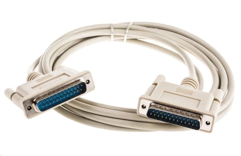 Roline (11.01.3530) Computer Cable, D Subminiature Plug, 25 Way, 3 m, Beige