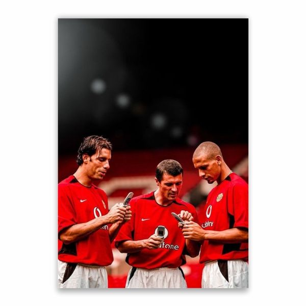 Van Nistelrooy, Keane And Ferdinand Phone Poster - A1