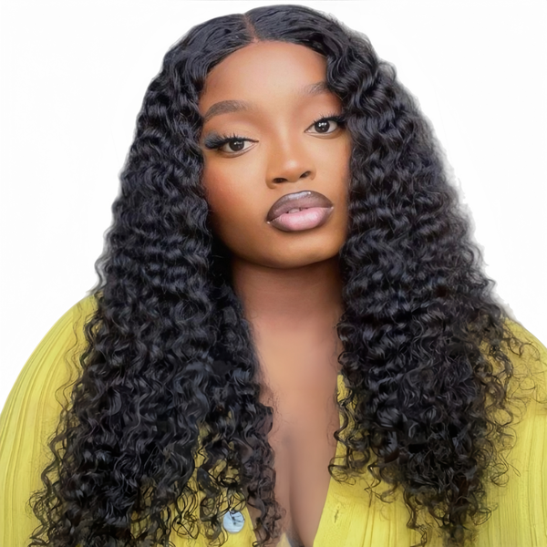 Marigold 16 inch Water Wave Wig - Human Hair with 13x4 Lace Front