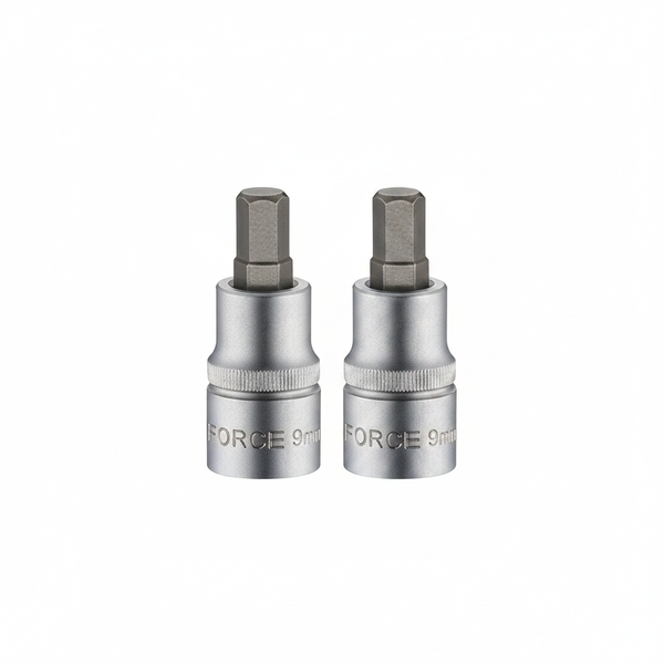 Force 12mm Hex Socket Bit, 100mm Length for 1/2-Inch Drive - 2 Pack