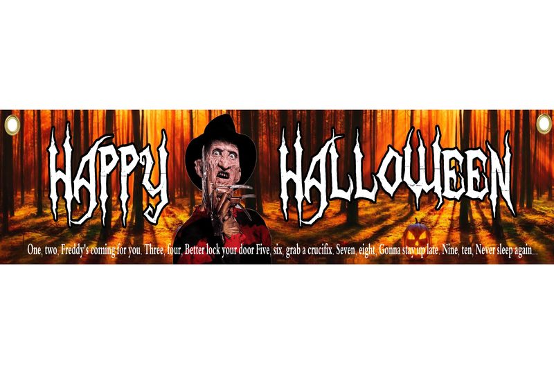 Halloween Banner PVC Freddy