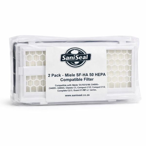 2 Pack SF-HA 50 HEPA Compatible Filters - For Miele S4, S5, S6, S8 Vacuum