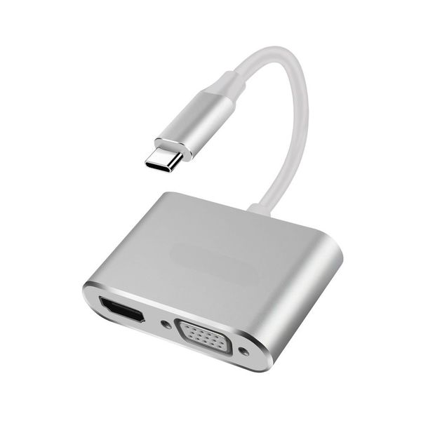 HD USB-C to VGA and HDMI Adapter