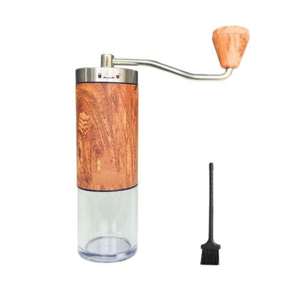 Wood Grain Coffee Grinder-Upgraded Curved Handle-Classic