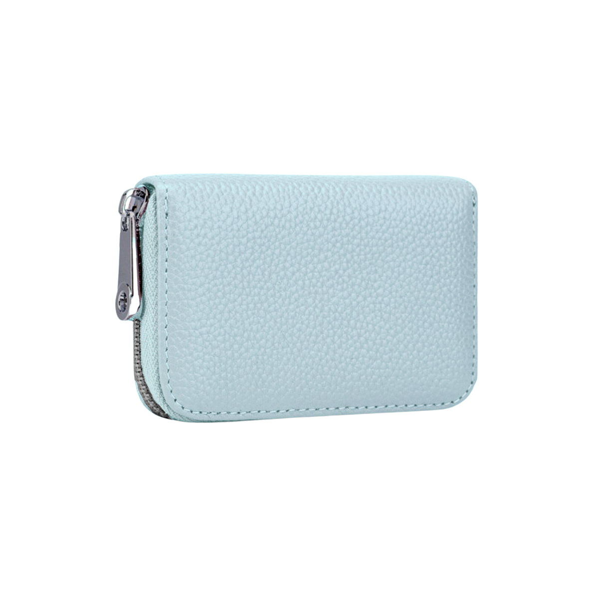 Unisex Zip Around Faux Leather Card Holder