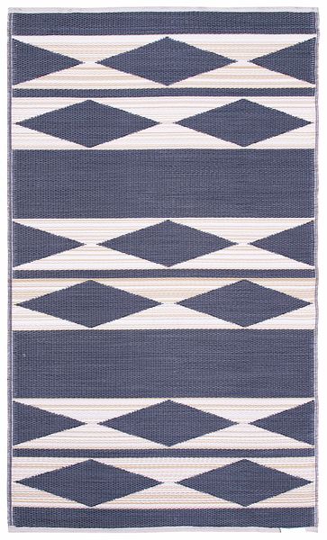 Fab Habitat Outdoor / Indoor Rug Cairo Natural &amp; Black