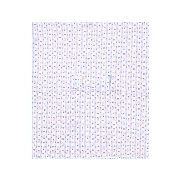Breathable Baby Stroller/Car Seat Cover Up - White with Bears
