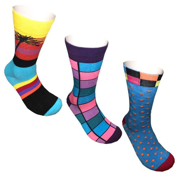 Undeez Trouser Socks Bright Pack 3