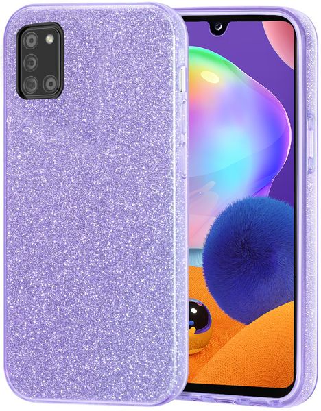 Tekron Glitter Sparkle Bling Protective Case for Samsung A31 - Purple