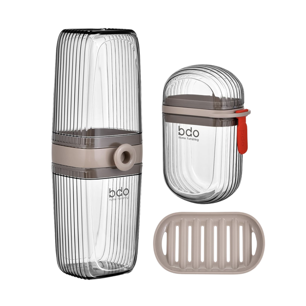 2 Piece Travel Soap &amp; Toothbrush Holder Set