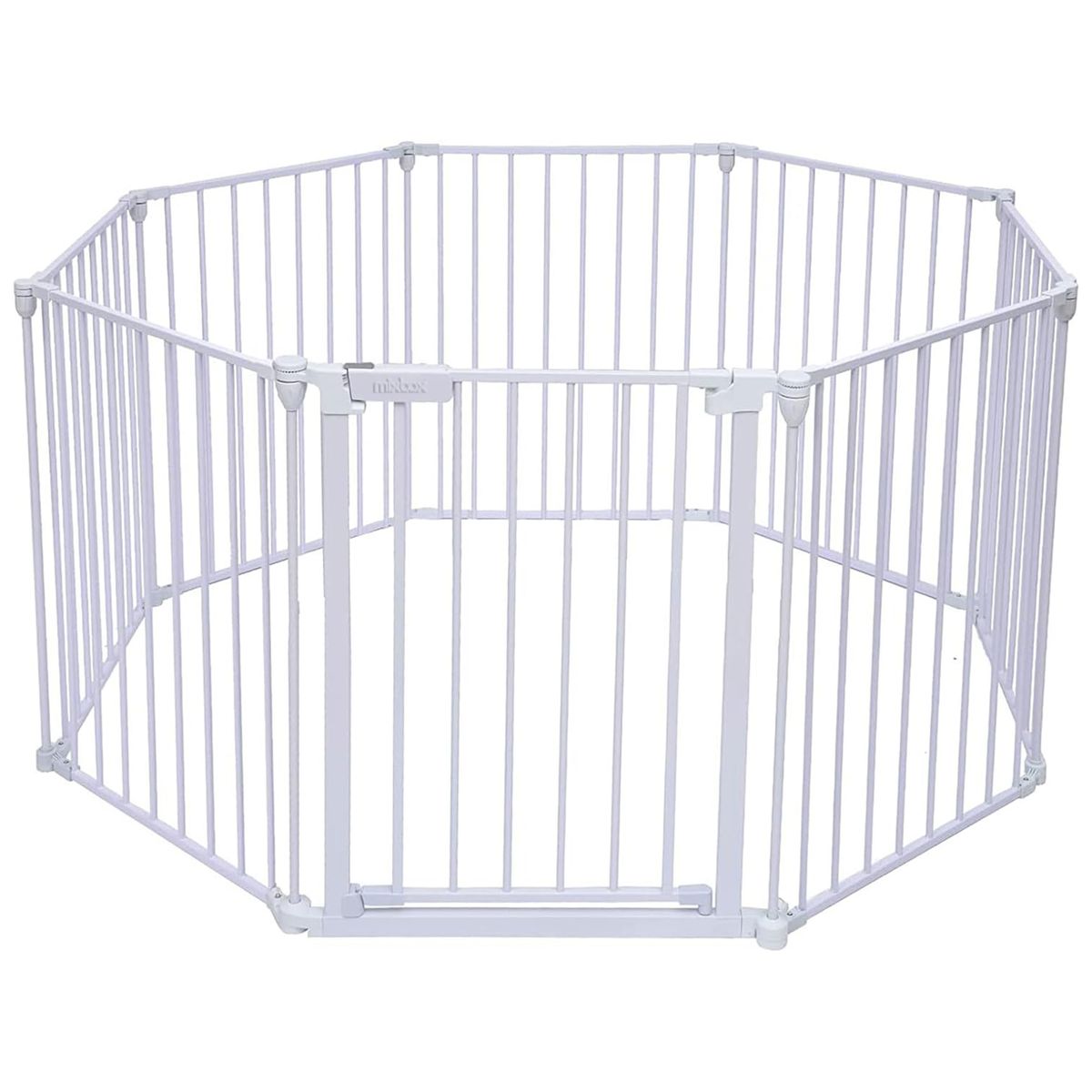 Mix Box 6-Panel Foldable Playpen Baby Safety Gate Fence (74cm High) – White