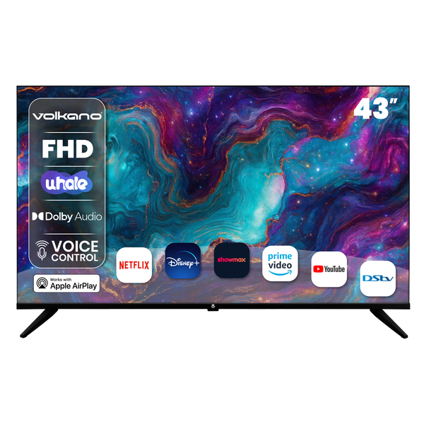 Volkano 43" Full HD D-LED Whale OS Smart TV with Dolby Audio