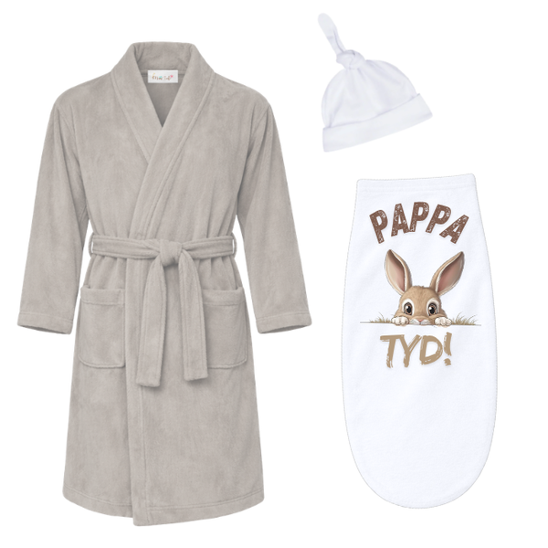 Baby &amp; Dad -Winter Gown &amp; Baby Swaddle Cocoon-Afr-Peek-a-Boo