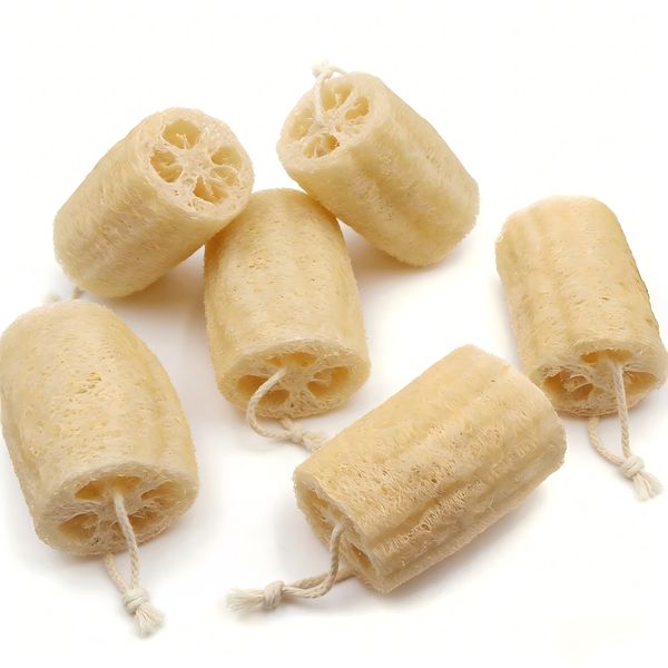 Natural Loofah Sponge Organic Loofah Sponge Set (6 Pieces)