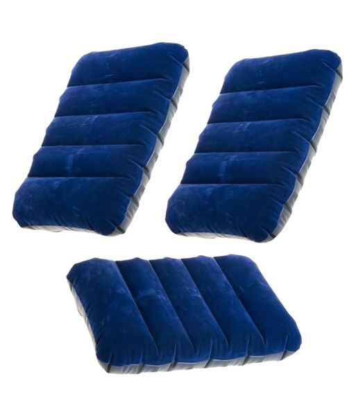 3Pack Small Inflatable Travel Pillows/Support Flocked Pillow