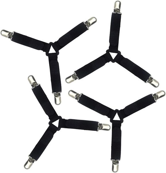 Adjustable Triangle Elastic Suspenders Gripper Belt Bed Sheet