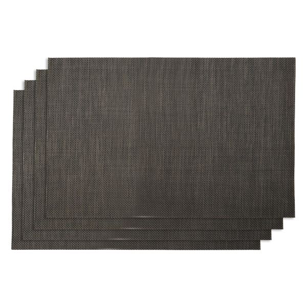 Regent Place Mats Woven PVC New Camel/Black 4pk Roll, 300x450mm