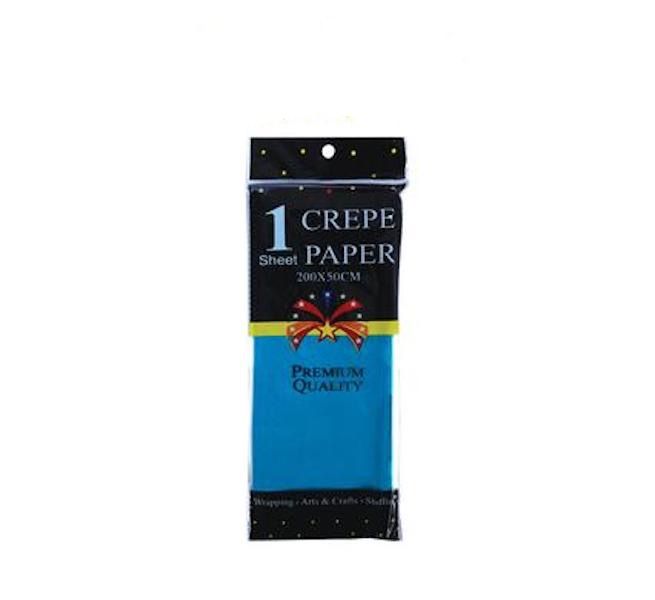 Paper crepe sheet blue 50x200cm x 4