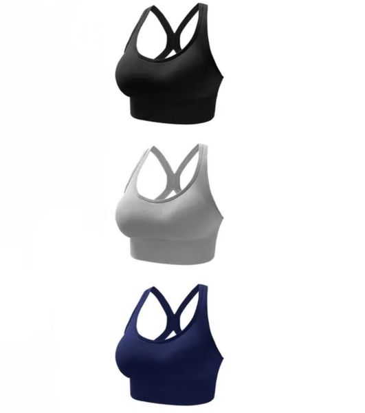 Seamless Adjustable Push Up Breathable Sports Bra - 3 Pack