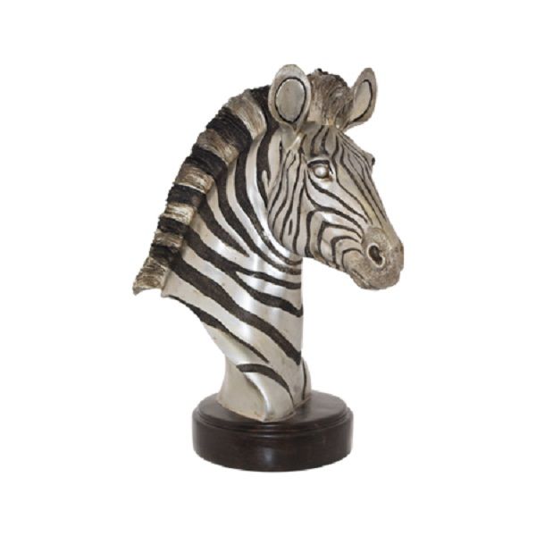 Bello progetti (NAJ18) Zebra Head on Plinth (46cm)