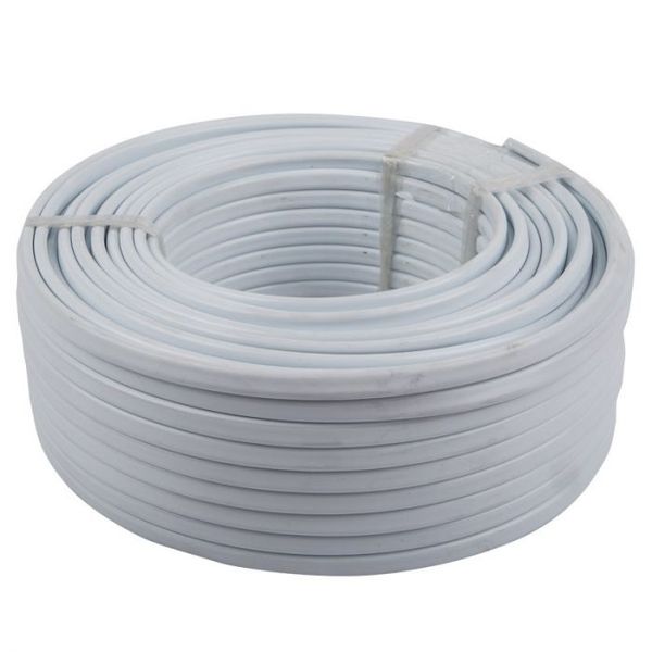 Cable Flat 2 Core+Earth 1.5mm 100m White