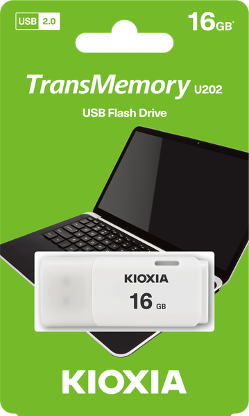 Kioxia , 16gb, 2.0, USB, Works With Windows &amp; Mac, White