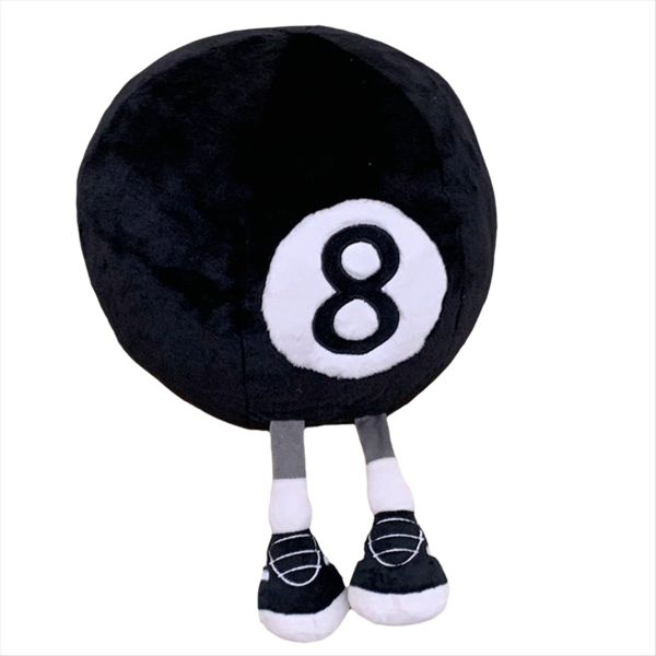 Cartoon Billiards No 8 Black Ball Plush Toy