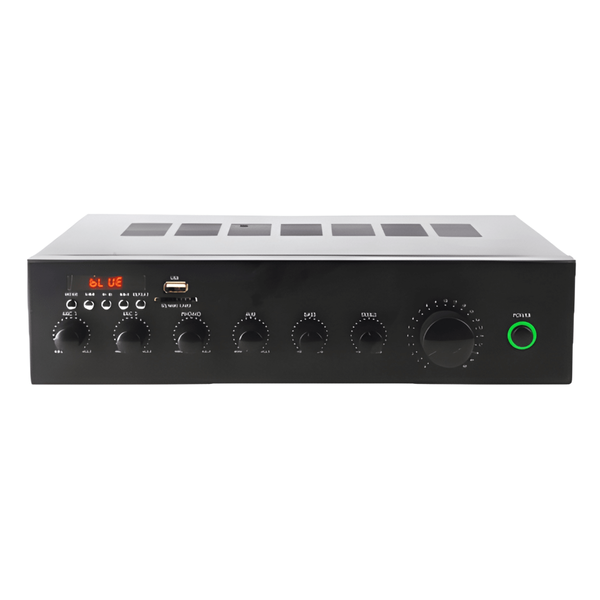 Kentech Amplifier 60W AC/12-24VDC 100V 2 Mic Input Usb &amp; SD card BT / FM