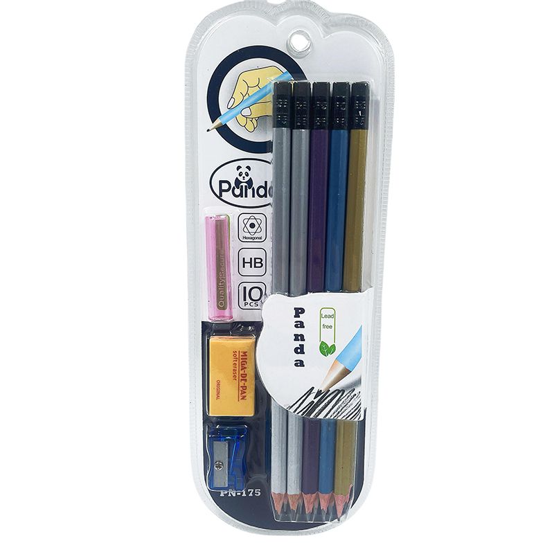 10 HB Drawing Sketching Wooden Standard Pencil With Eraser And