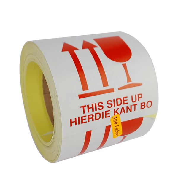 Alberton Labels - This Side Up, Handle with Care Labels - 500 Sticker Roll