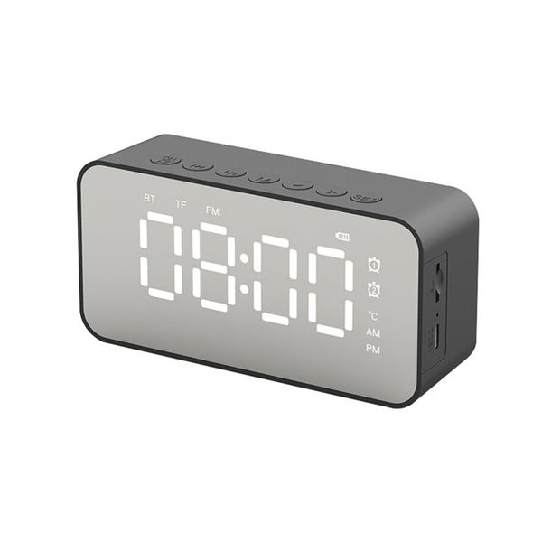 Wireless Bluetooth Speaker LED Mirror Alarm Clock Multi