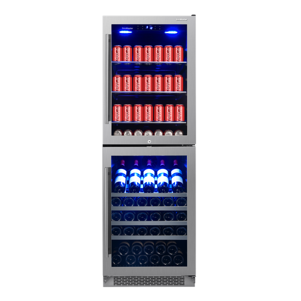 SnoMaster - 206L+75 Bottle Double Door Beverage/Wine Cooler (SMBW-180)