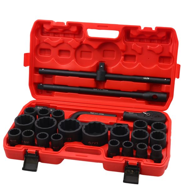 AIYI 26 Piece 3/4" &amp; 1" Drive Impact Socket Set CR-MO AY017-072