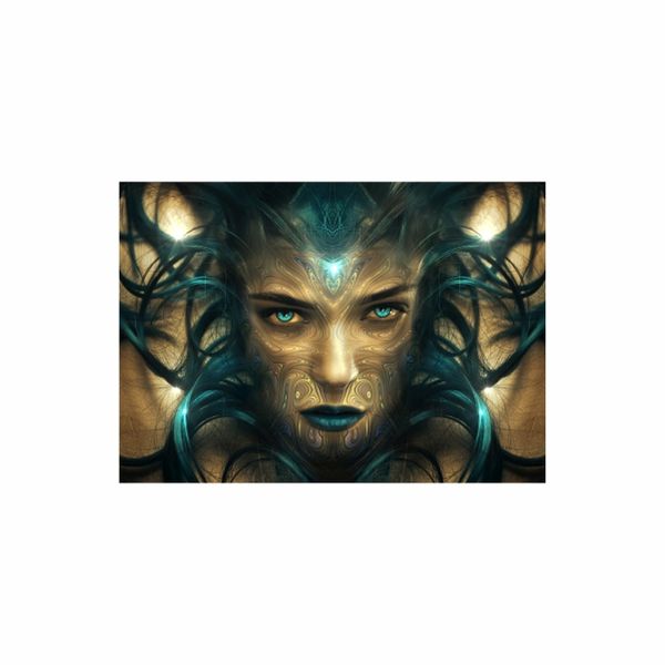 Abstract Blue Wonder Lady - A1 Poster
