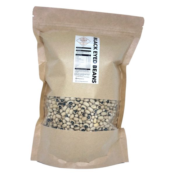 Terralicious Dry Black-Eyed Beans - High-Protein, Fiber-Rich Legume -1 Kg