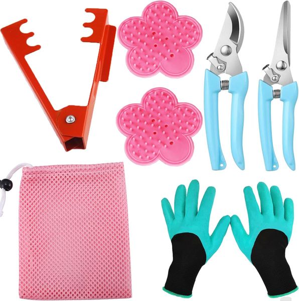 7 Piece Garden Tool Set - Rose/Thorn Remover