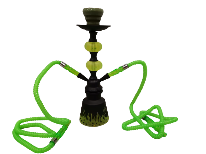 Premium Green &amp; Black 2 Pipe Hookah