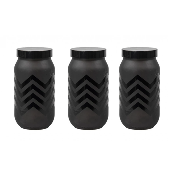 Zig Zag Patterned Canisters - Set of 3