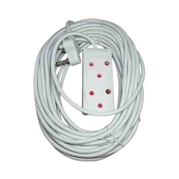 WHL&amp;E 15M 1MM Double Plug White Extension Cord