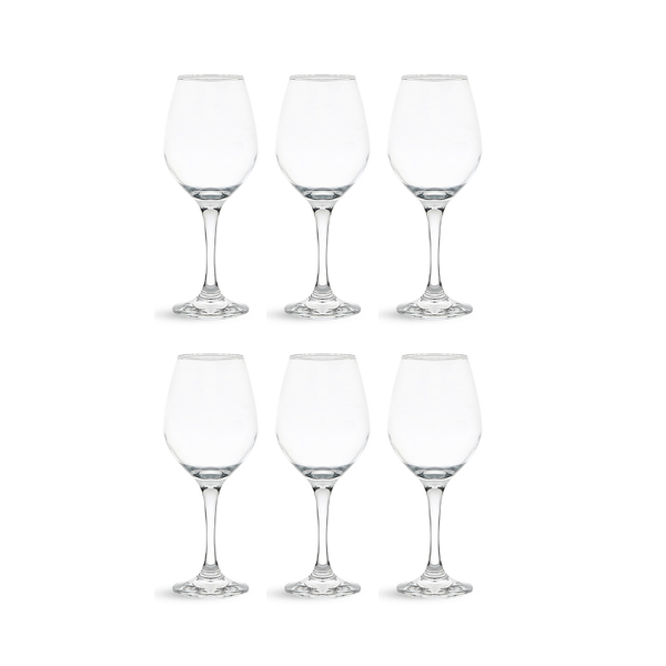 White Wine Glasses 290ml | 6-Pack | Pasabahce Amber Wine Glass Set