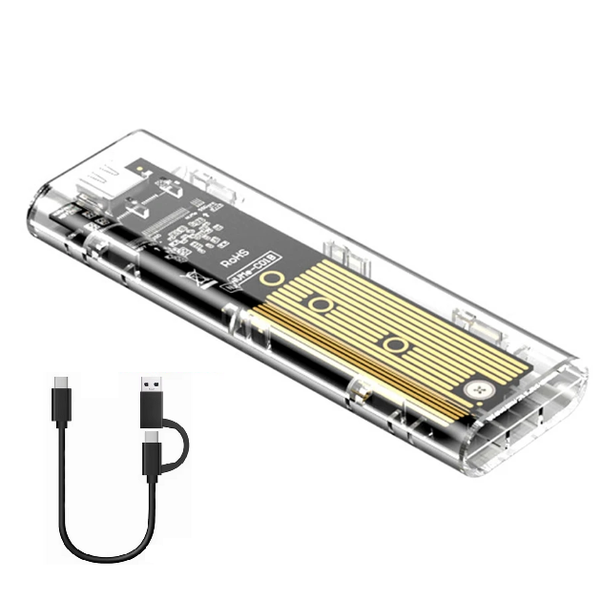 10/5Gbps Transparent M2 NGFF / NVME to USB3.1 Type-C Enclosure