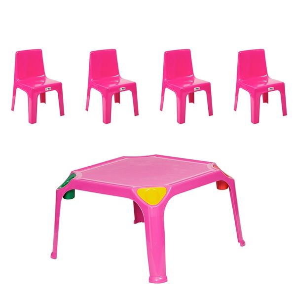 Kids Table and Chair Combo (Hot Pink)